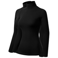 MixMatchy Women's 2-Pack Basic Long Sleeve High Turtle Neck Slim Fit Top Shirt